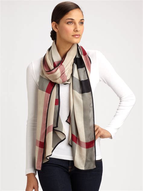 burberry mega check scarf|burberry silk scarf.